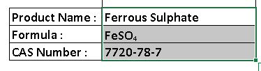 Ferrous Sulphate - Crystalline Powder, FeSOâ, 25kg Bags | Reducing Agent, Chromate Reduction, Eco-Friendly, Water Soluble