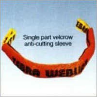 Single Part Velcrow Anti Cutting Sleeve - High Grade Cut and Flame Resistant Material, Red Color for Industrial and Automotive Use