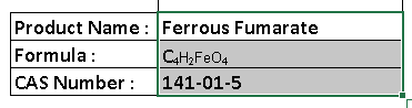 Ferrous Fumarate - Reddish-orange Powder, C4h2feo4, 10-50âµm Particle Size | Iron Supplement, 99% Purity