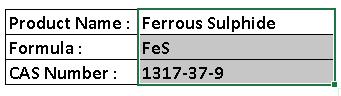 Ferrous Sulphide
