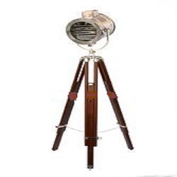 Brown & Chrome Vintage Stylish Nautical Search Spot Light - Floor Light Lamp