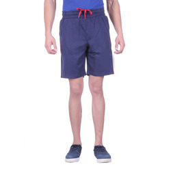 Mens Cotton Bermuda - Soft Blue Fabric, No Fade, Stretchable Waist, Deep Side Pockets for Essentials