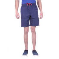 Mens Cotton Bermuda - Soft Blue Fabric, No Fade, Stretchable Waist, Deep Side Pockets For Essentials