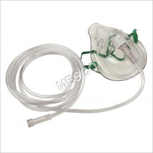 Oxygen - Plastic, Adjustable Design, Adult & Child Sizes | Clear & Soft Mask, 2m Tube Length, Individually Packed for Convenience