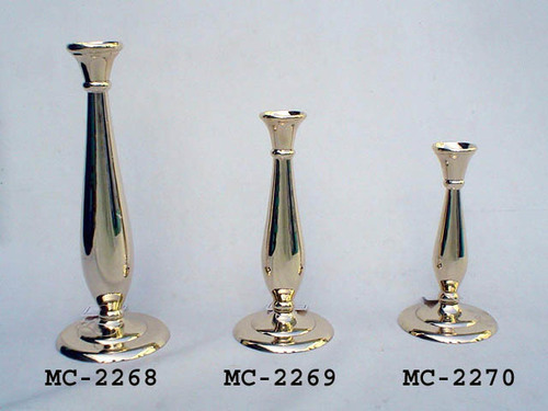 Candle Stand - Brass, Varied Height And Base Diameter, Gold | Elegant Design, Durable, Easy To Clean, Adds Ambiance