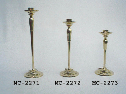CANDLE STAND - Metal, Varied Height and Base Diameter, Gold | Elegant Design, Durable Material, Versatile Use, Easy Assembly