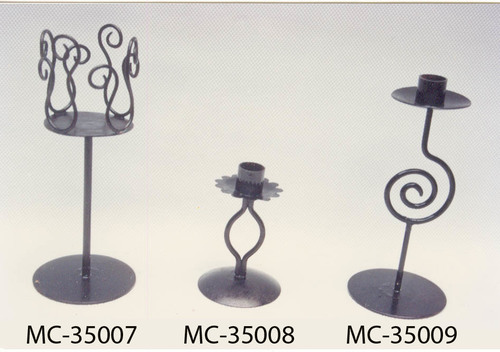 CANDLE STAND - Metal, Varied Height & Base Diameter, Black | Elegant Design, Durable Material, Easy Assembly