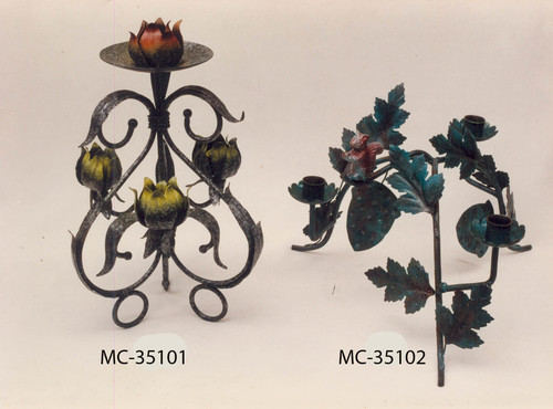 CANDLE STAND - Wrought Iron, 12x6x6 Inches, Black | Elegant Design, Durable, Hand-Painted Finish