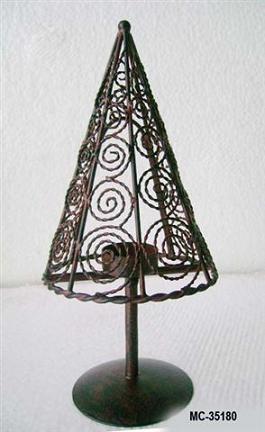 CANDLE STAND - Wrought Iron, 10 Inch, Dark Brown | Elegant Design, Durable Material, Easy Assembly