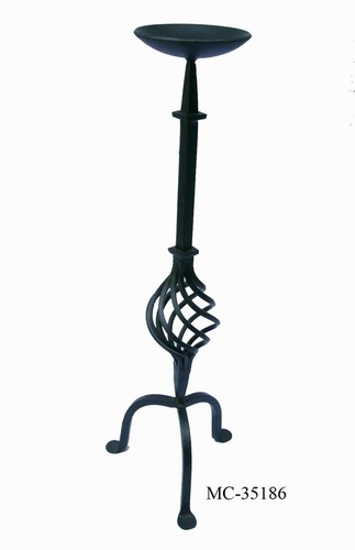 CANDLE STAND - Wrought Iron, 48 Inches Tall, Black | Elegant Design, Durable, Easy Assembly, Sturdy, Versatile Use