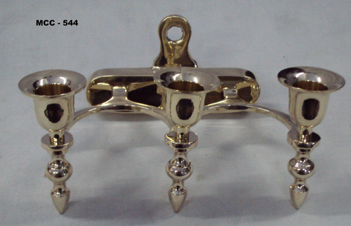 Candle Stand - Brass, 10x5x3 Cm, Silver | Elegant Design, Secure Hold, Polished Finish
