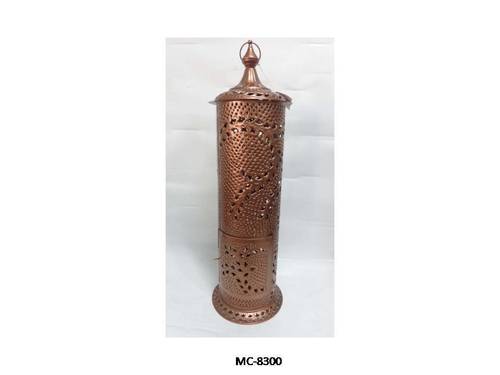 Candle Stand - Copper, 12 Inches Height, 4 Inches Diameter, Antique Finish, Floral Design, Elegant Durable Material