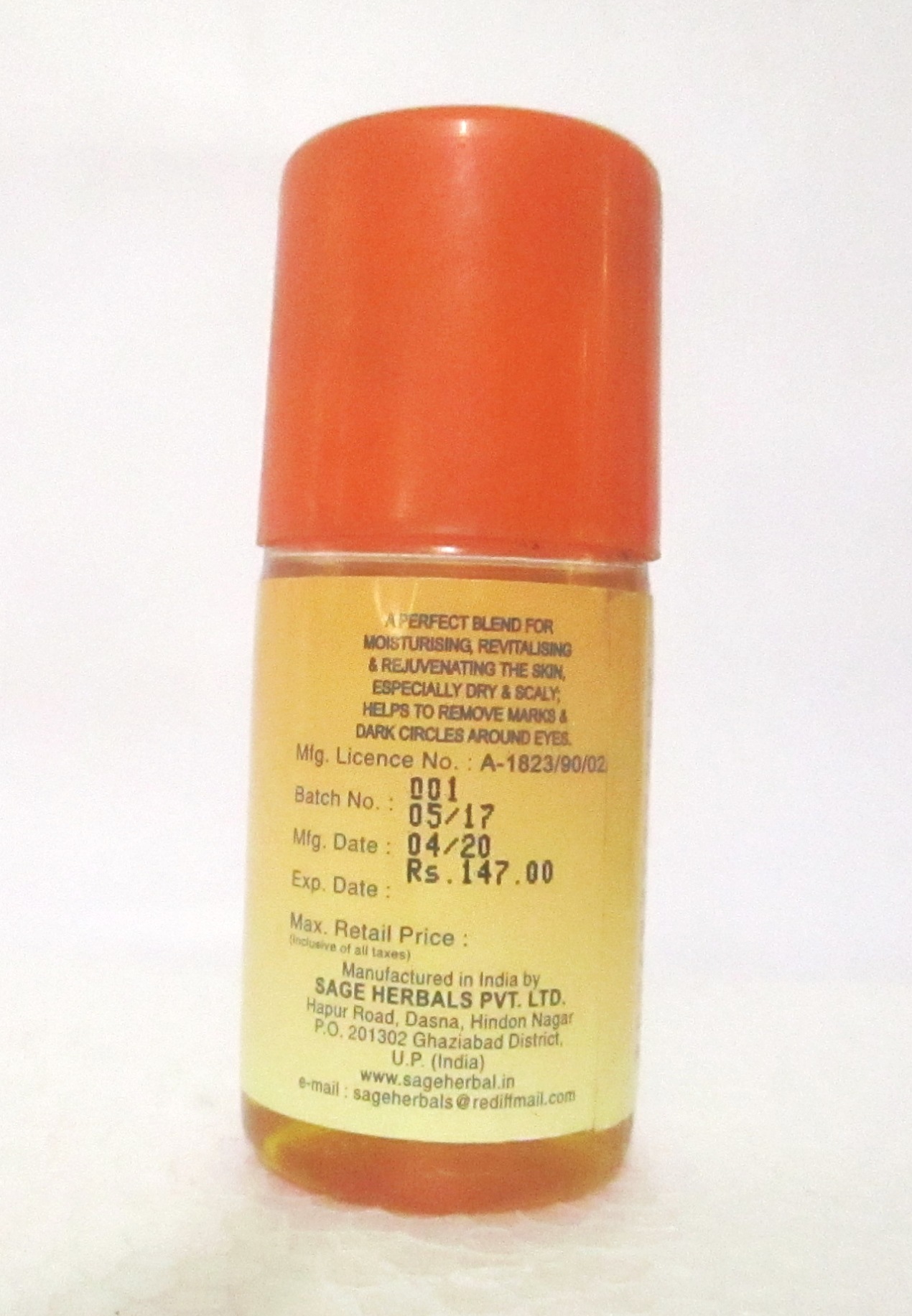 Carrot  facial oil