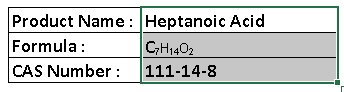 Heptanoic Acid