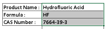 Hydrofluoric Acid - Colourless Solution, CAS 7664-39-3 | High Reactivity, Dissolves Oxides, Etching and Cleaning Agent