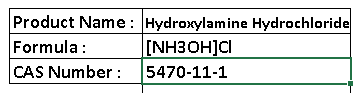 Hydroxylamine Hydrochloride
