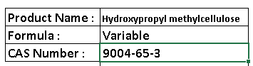 Hydroxypropyl methylcellulose