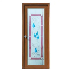 Designer Glass Door - PVC Frame 50x60mm Thickness Customized Design Various Colors and Patterns | Waterproof Fire Retardant Termite Proof Easy to Install Maintenance Free