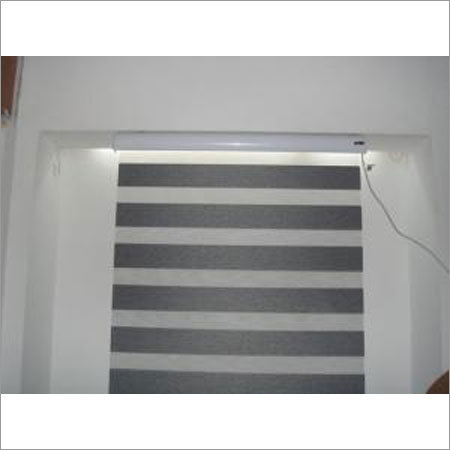 Zebra Blackout Electric Roller Blind