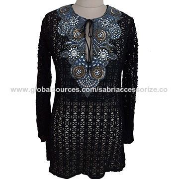 Black Ladies Printed Kurtis