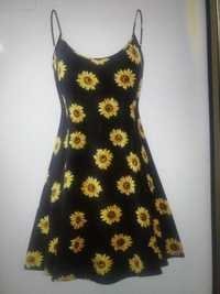 Ladies Fashion Dresses - Cotton, Size L To Xxxl, Black And Yellow | Washable, Breathable, Printed, Customized Logo, Sleeveless Design