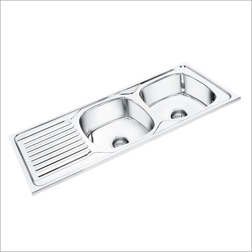 Double Bowl Sink with Drainboard