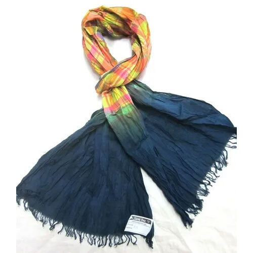 100% Cotton Shaded Scarfs - Knitting Type: Machine Made