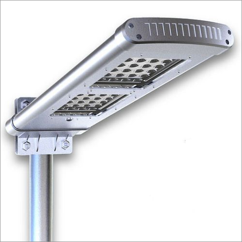 Integrated Solar Street Light - Aluminum, 1200mm, Silver | Energy Efficient, Stylish Design, Long Life, Effective Sunlight Absorption, IP65 Rated