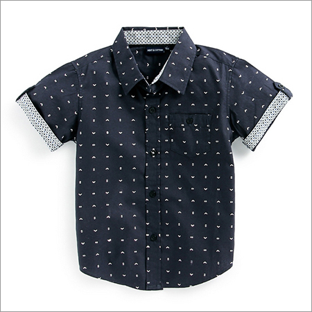 Boys Shirt - Black Aop Print