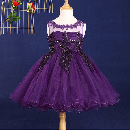 Cute Purple Applique Sleeveless Dress