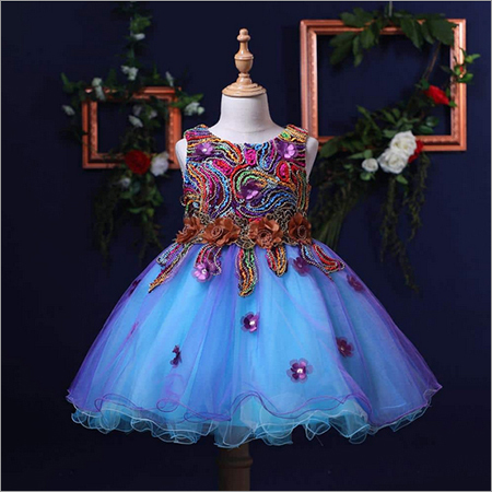 Trendy Flowers And Embroidered Party Dress