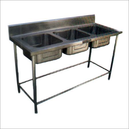 Stainless Steel Three Sink Unit