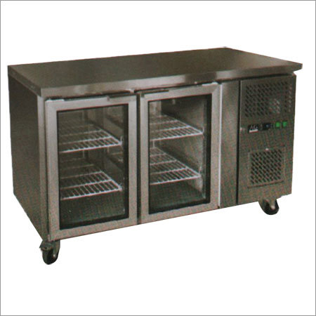 Glass Door Worktop Refrigerator