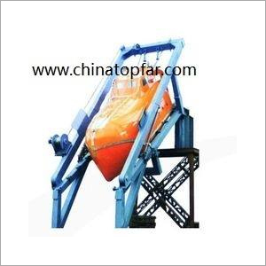 Freefall Lifeboat Davit - Steel, 5x2x3 Meter Dimensions | 55KN to 90KN Working Load, Automatic Electric Control, High Efficiency, Stable Performance, 1-Year Warranty