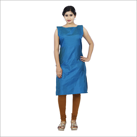 Blue Ladies Plain Kurtis