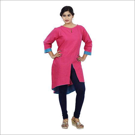 Ladies Slit Cut Plain Kurtis