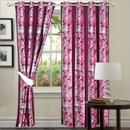 Printed Window Curtain - Polyester, Variable Dimensions, Purple | Attractive Packaging, Colorfast, Eye-Catchy Design, Fade Resistant, Shrinkproof