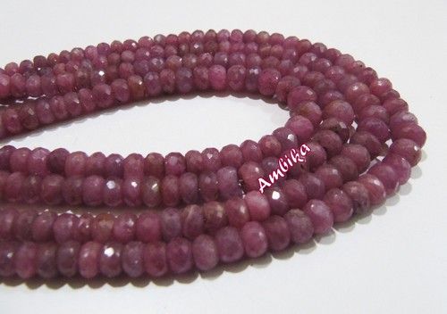 Natural Pink Sapphire Beads