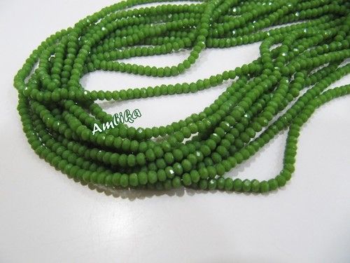 Hydro Quartz Dark Green Chalcedony Beads