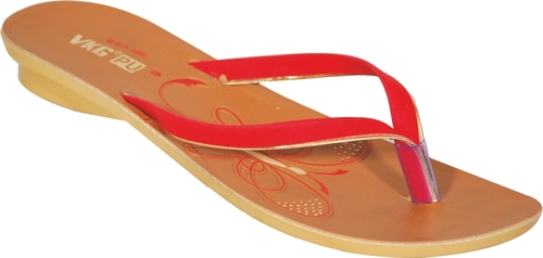 Styalish Designer Sandals - PVC, 9x4 Inches, Red | Slip-On, Flat Sole, Comfortable Fit, Durable Material