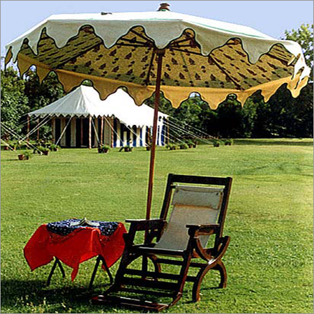 Golden Printed Garden Umbrella