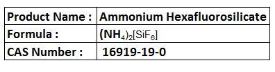 Ammonium Hexafluorosilicate - White Crystalline Powder, CAS 16919-19-0 | Disinfectant, Etching Glass, Metal Casting, Electroplating