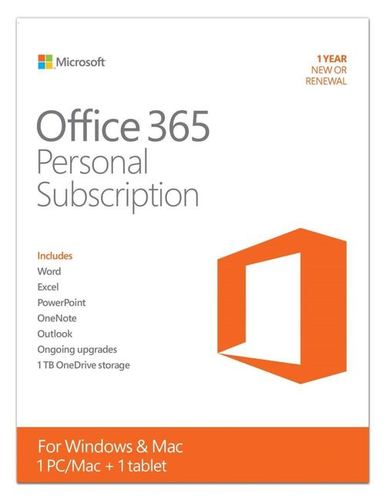 Microsoft Office 365 Personal - box pack (1 year) - 1 phone, 1 tablet, 1 PC/Ma