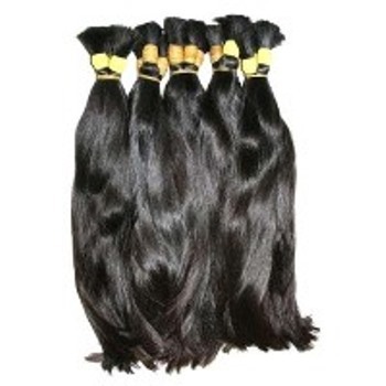 Remy Virgin Double Drawn Bulk Hair - 558.8mm Natural Indian Remy Hair , 1kg for Women