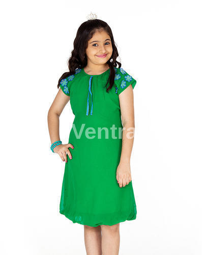 Girls Party Wear Ethnic Frocks - Cotton Available in Multiple Sizes (S-XXL) Vibrant Colors Printed Patterns | Anti-Wrinkle Washable Non-Toxic Waterproof Sleeveless Design Suitable for Rainy Spring Summer Seasons