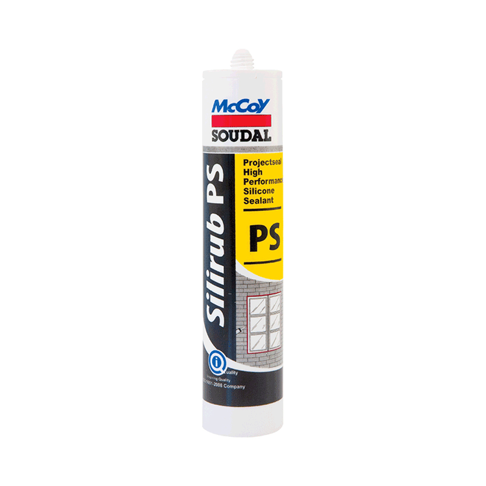 280ml Mccoy Adhesives Silirub PS Grey - Silicone, 280ml, Grey | Weatherproof Seal, UV Resistant, Strong Adhesion, Solvent Resistant