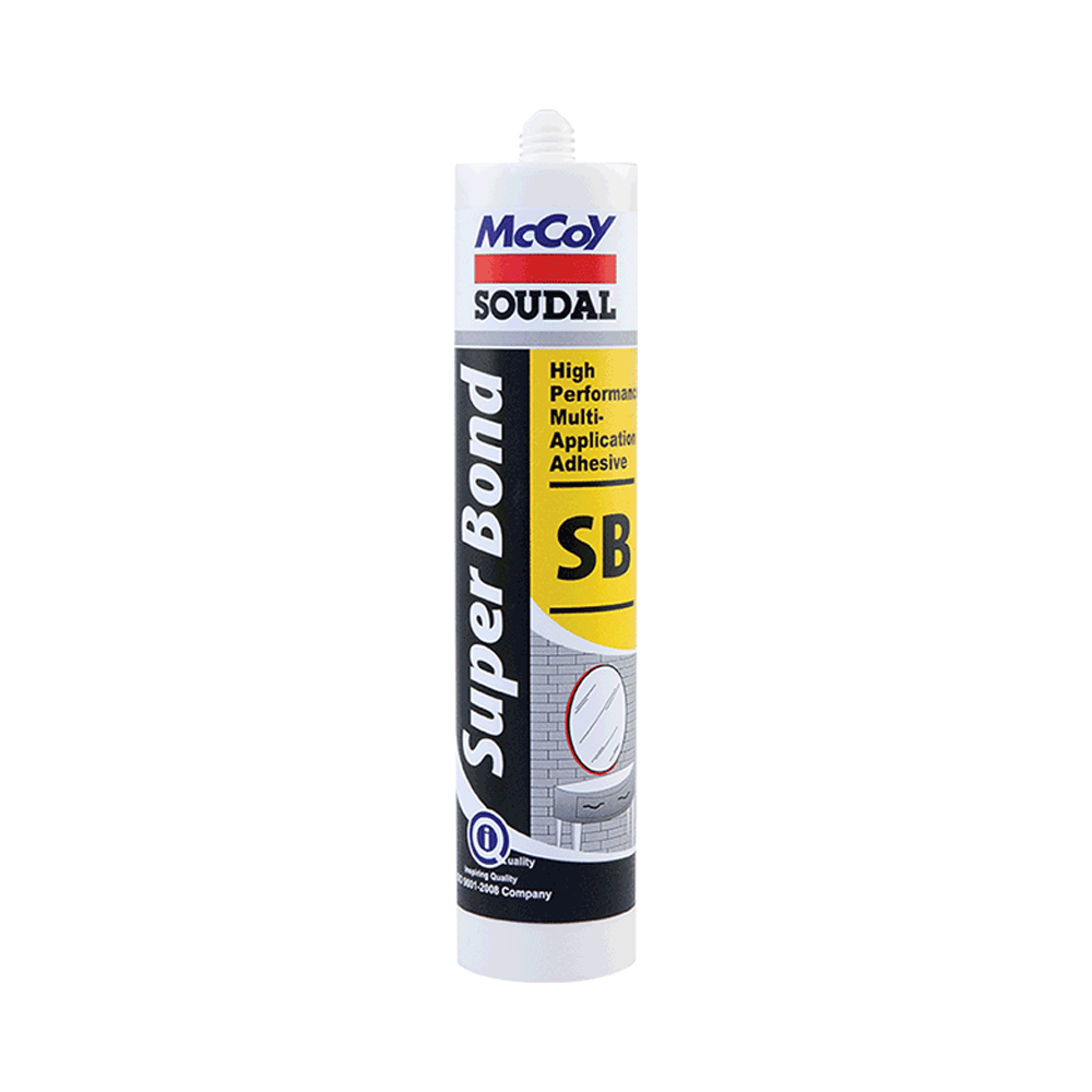 390g Mccoy Soudal Super Bond - Synthetic Rubber, White Cartridge | Strong Bond, Gap-Filling, Multi-Purpose Adhesive