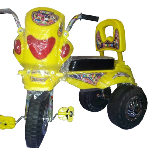 Jo-jo - Plastic And Metal, Yellow | Durable, Fun, Easyride, Steel Handlebar, 3 Wheels