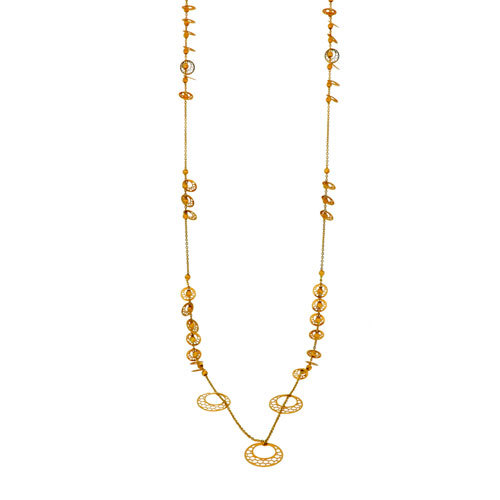 Adira Chain - 22k Yellow Gold, 13.080 Grams | Exquisite Lightweight Necklace and Earring Set for All Occasions