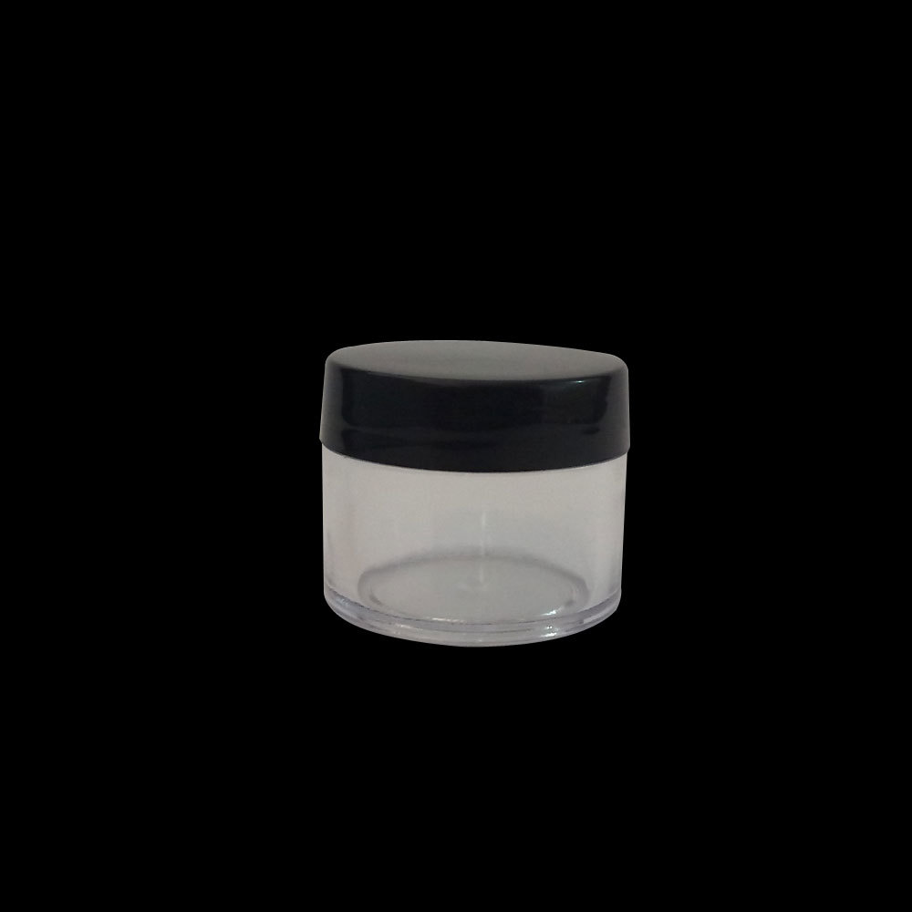 Black Cap Cosmetic Cream Jar